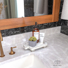 Load image into Gallery viewer, Whitewashed Wood Soap Stand - Decorative Pedestal For Kitchen Counter, Bathroom Sink Stand, Farmhouse Risers, 8 X 5 inch