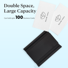 Load image into Gallery viewer, Business Card Holder for Desk - Bamboo Wood Business Card Display Holder for Office Desktop, Multiple Visiting Card Holder Stand
