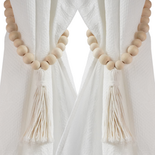 Load image into Gallery viewer, YELLOW LOTUS Boho Curtain Tiebacks - Curtain Holders Hooks