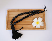 Load image into Gallery viewer, YELLOW LOTUS Black Curtain Tiebacks - Set Of 2 Wood Bead Curtain Holdbacks, Boho Curtains Holders
