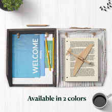 Load image into Gallery viewer, YELLOW LOTUS Whitewashed Letter Tray - Document Organizer , A4 Size Paper Holder