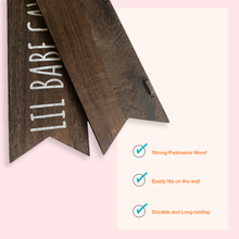 Load image into Gallery viewer, YELLOW LOTUS Little Babe Cave sign for Baby Girl Playroom Decor, Woodland Nursery Decor for Girls
