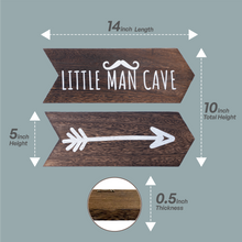 Load image into Gallery viewer, YELLOW LOTUS Little Man Cave Sign - Nursery Wall Art, Safari Nursery Decorations