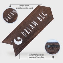 Load image into Gallery viewer, YELLOW LOTUS Dream Big Little One Sign- Gender Neutral Nursery Wall Signs