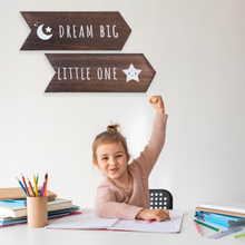 Load image into Gallery viewer, YELLOW LOTUS Dream Big Little One Sign- Gender Neutral Nursery Wall Signs