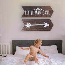 Load image into Gallery viewer, YELLOW LOTUS Little Man Cave Sign - Nursery Wall Art, Safari Nursery Decorations