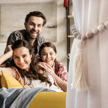 Load image into Gallery viewer, YELLOW LOTUS Rustic Farmhouse Curtain Tie Backs - Rustic Decor, Curtain Ties