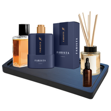Load image into Gallery viewer, YELLOW LOTUS Black Bamboo Tray , Bathroom Countertop Tray, Bamboo Vanity Organizer, Valentines Day Gift for Him