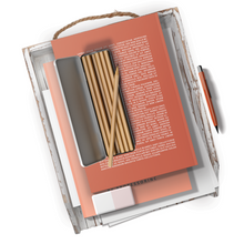 Load image into Gallery viewer, YELLOW LOTUS Whitewashed Letter Tray - Document Organizer , A4 Size Paper Holder