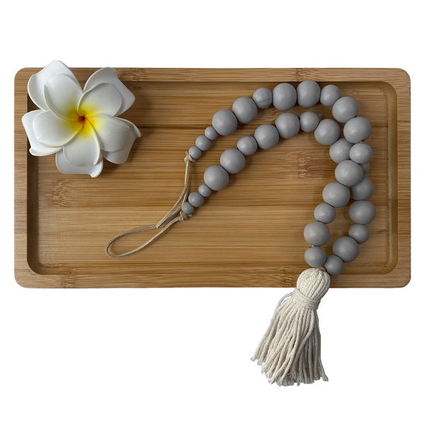 YELLOW LOTUS Farmhouse Curtain Tiebacks - Wood Beads Boho Curtain Holdbacks, Window Treatments