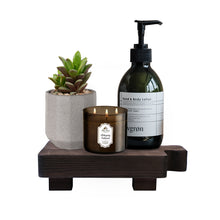 Load image into Gallery viewer, YELLOW LOTUS Grey Decorative Wooden Riser For Kitchen Counter- Wood Pedestal Stand, Farmhouse Risers for Decor, 8 X 5 Inch