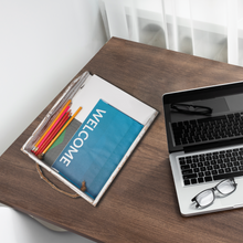 Load image into Gallery viewer, YELLOW LOTUS Whitewashed Letter Tray - Document Organizer , A4 Size Paper Holder