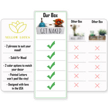 Load image into Gallery viewer, YELLOW LOTUS Nice Butt Bathroom Decor Box - 2 Sides Funny Wooden Toilet Paper Holder