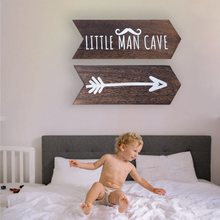 Load image into Gallery viewer, YELLOW LOTUS Little Man Cave Sign - Nursery Wall Art, Safari Nursery Decorations

