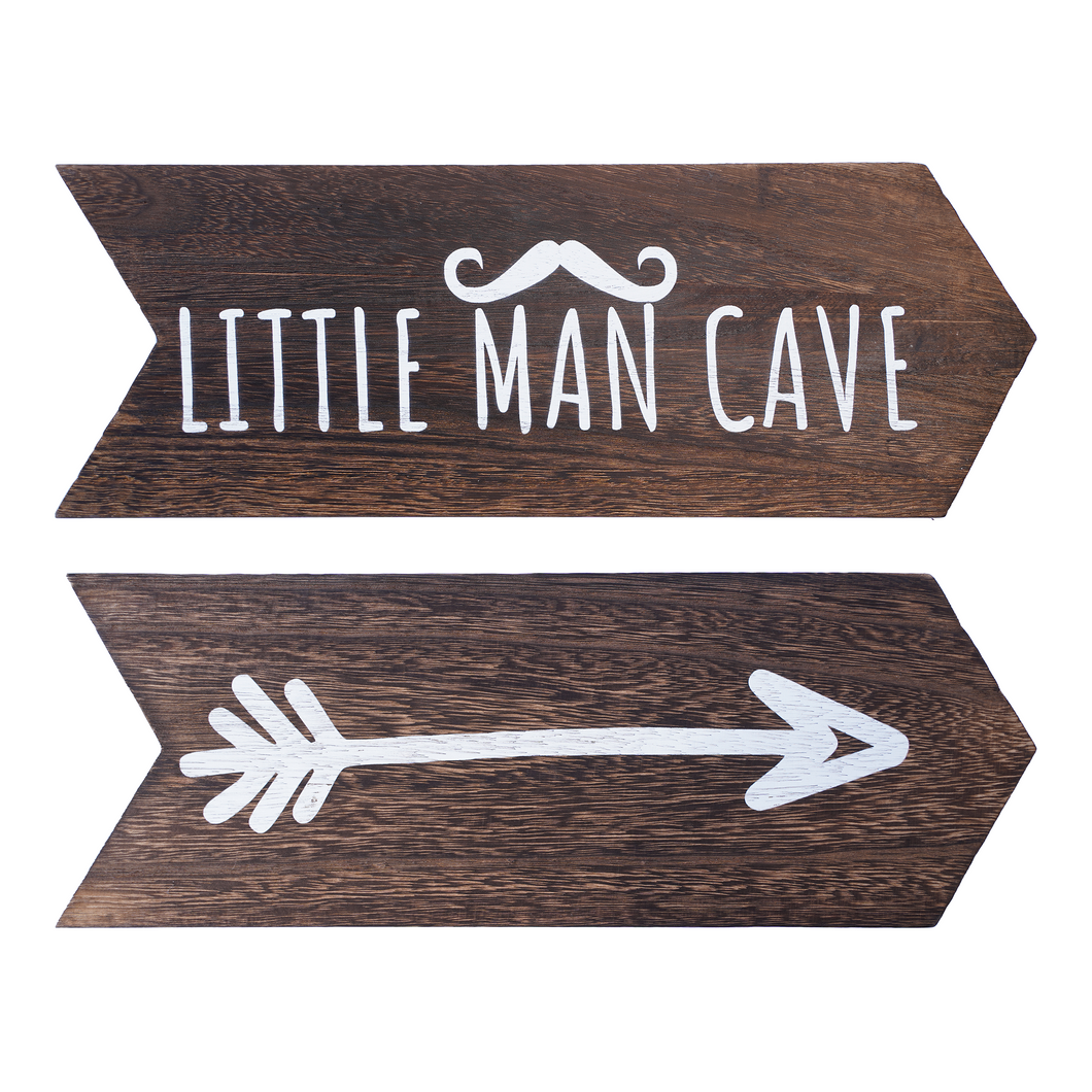 YELLOW LOTUS Little Man Cave Sign - Nursery Wall Art, Safari Nursery Decorations
