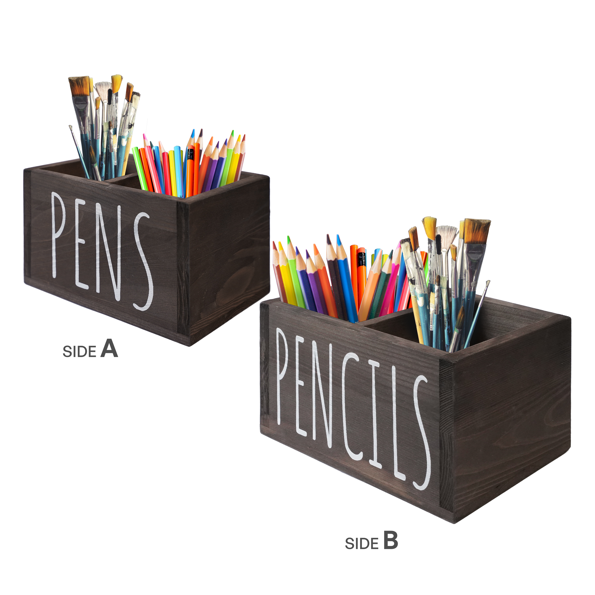 Grey Pen & Pencil Holder - Desk Organizer, Office Decor For Women Desk –  YELLOW LOTUS USA